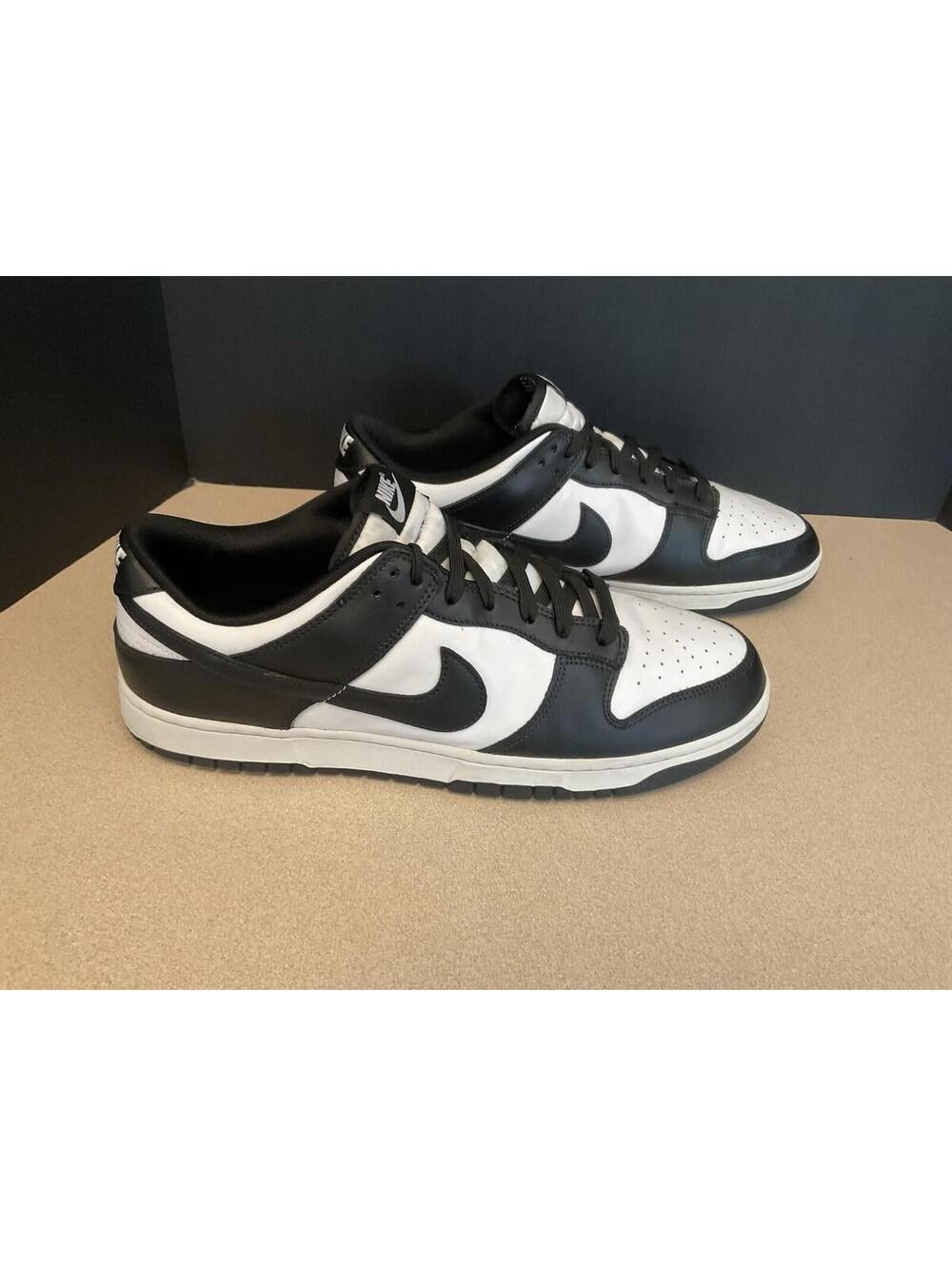 Mens Nike Dunk Low Panda Black/White Leather Low Top Shoes. Size 14. Nice Shoes!